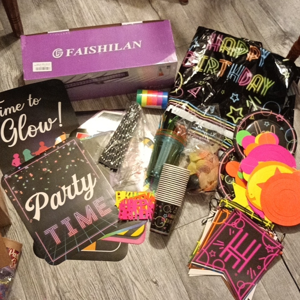Neon Glow birthday/party decor